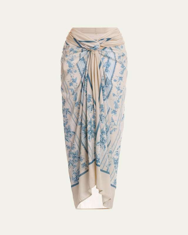 Lavanda Bougainvillea Pareo Coverup
